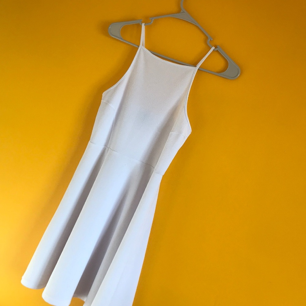 white mini dress